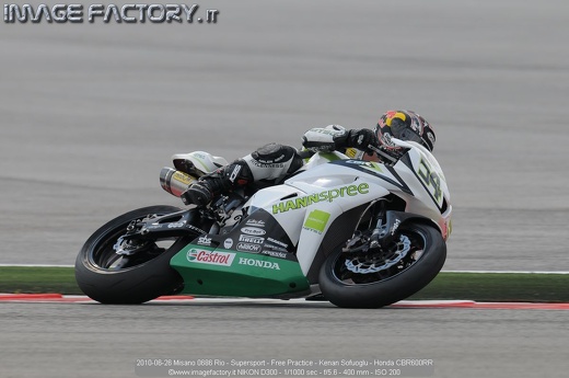 2010-06-26 Misano 0686 Rio - Supersport - Free Practice - Kenan Sofuoglu - Honda CBR600RR